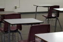 360 empty school desks