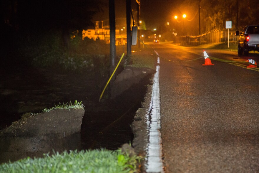 A segment of route 39 in Smithers has crumbled into the river below.