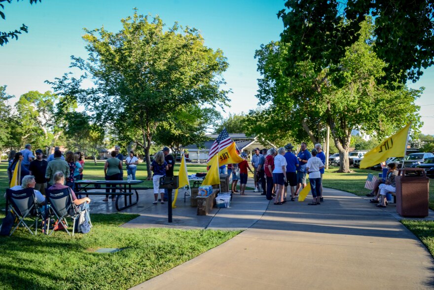 St. George, Utah, residents celebrate the Supreme Court's decision to overturn Roe v. Wade at Vernon Worthen Park, June 24, 2022.