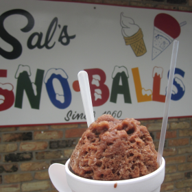 A classic New Orleans sno-ball from Sal's