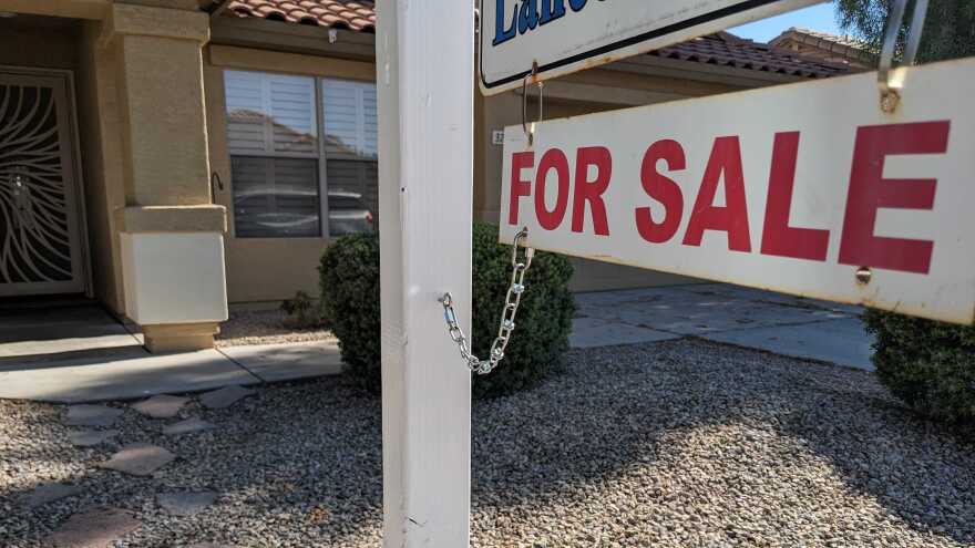 A sign showing a home for sale in north Phoenix 