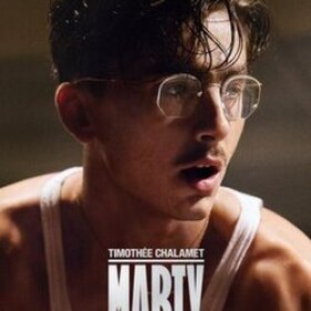 Movie poster for the sports comedy drama "Marty Supreme"