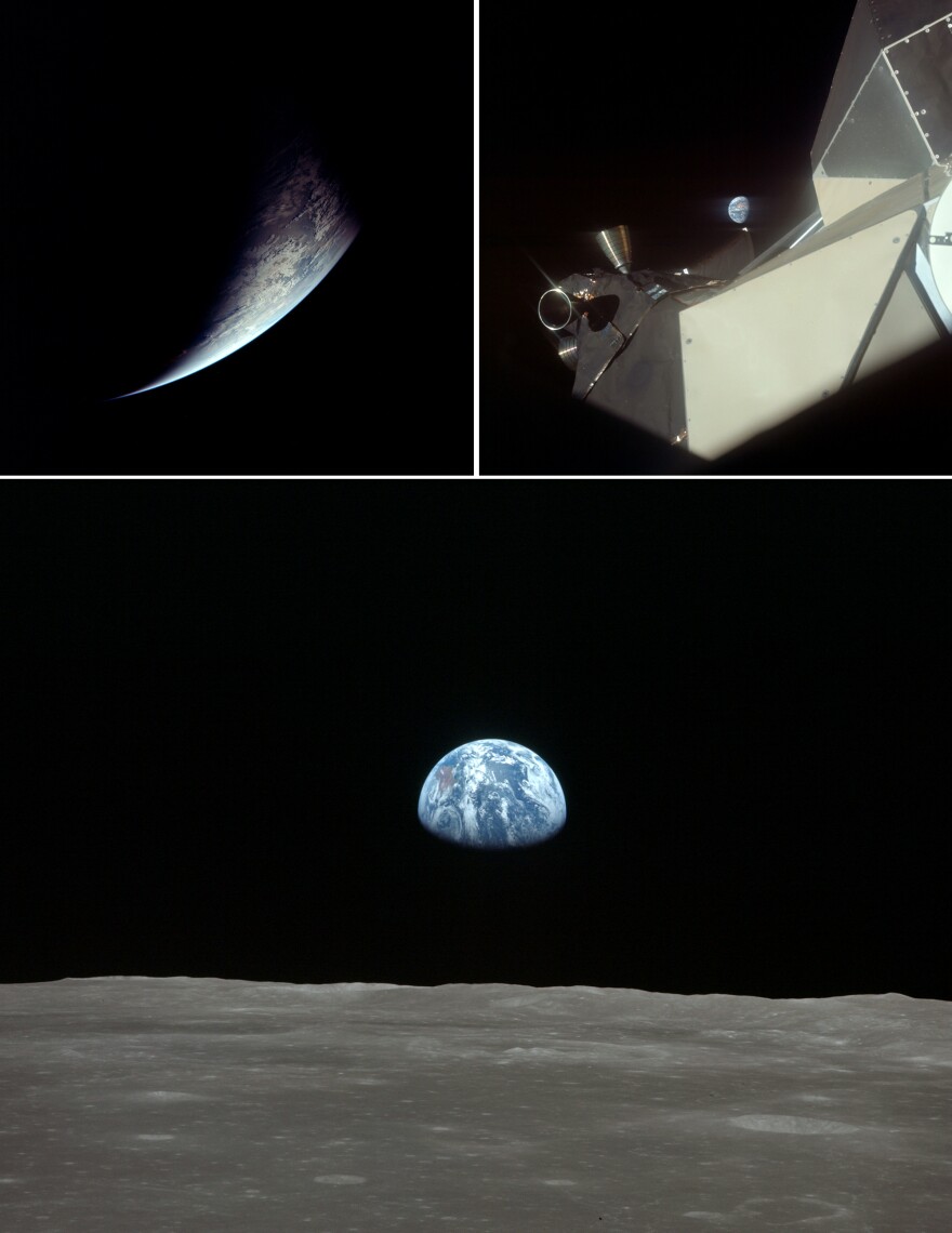 Several views of Earth from the Apollo 11 astronauts.