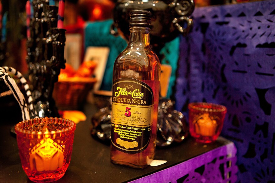 Alcohol: Is provided for visiting ancestral spirits to to toast their arrival. In pre-Columbian times, pulque, a beverage made from the sap of maguey or agave plant was reserved for special spiritual ceremonies. Today, any favorite alcoholic beverage can be used.