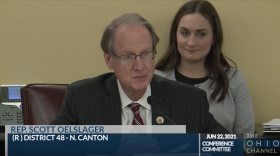 Rep. Scott Oelslager (R-North Canton), convenes conference committee on budget bill.