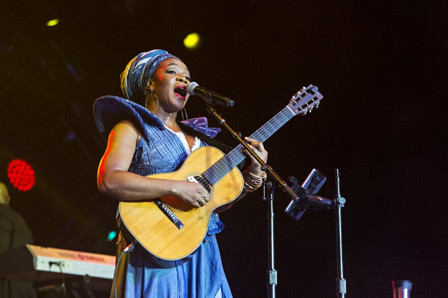 India.Arie at the 2017 Essence Festival at the Mercedes-Benz Superdome on Friday, June 30, 2017, in New Orleans.