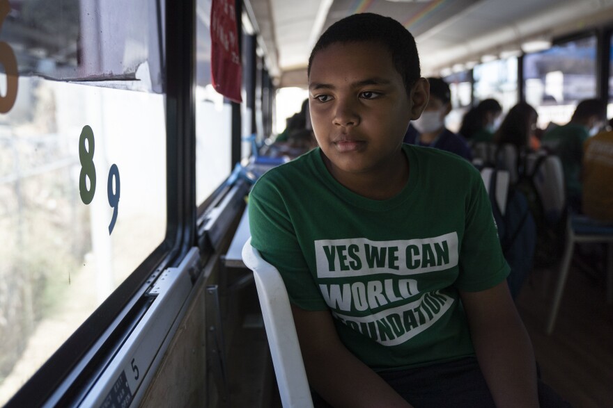 Justin, from Honduras, is one of the students at the school.