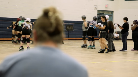 The Gainesville Roller Rebels in action. Gainesville Roller Rebels is a roller derby league built on athleticism, community and empowerment