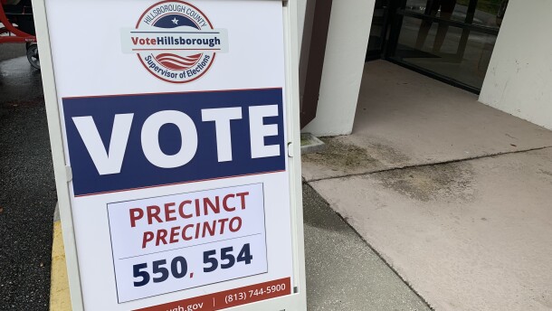 A Vote placard