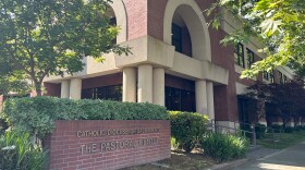 The offices of the Roman Catholic Diocese of Sacramento are seen in Sacramento, Calif., Monday, June 5, 2023. Sixteen migrants from Venezuela and Colombia were brought to the diocese's offices on Friday, June 2, 2023, after being flown from Texas to Sacramento. (AP Photo/Tran Nguyen)