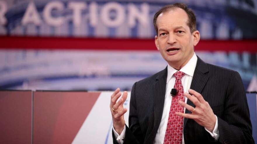 U.S. Secretary of Labor Alexander Acosta speaking at the 2018 Conservative Political Action Conference (CPAC) in National Harbor, Maryland.Gage Skidmore / FLICKR