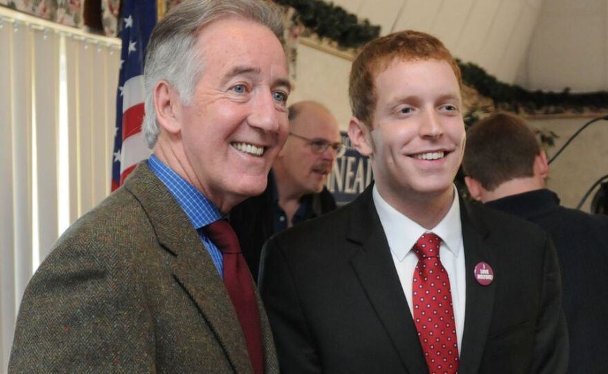 U.S. Rep. Richard Neal and Holyoke Mayor Alex Morse at the Holyoke Elks Lodge in January 2012.