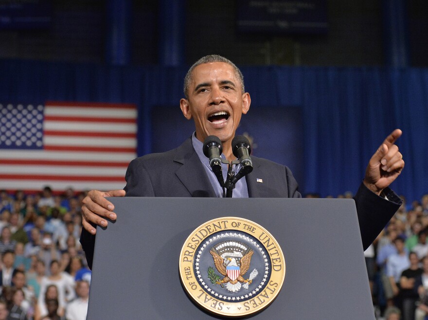 President Obama speaks on education at University at Buffalo, State University of New York, on Thursday.