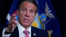 New York Governor Andrew Cuomo speaks during a news conference.