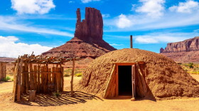 Diné comprise most of the population of people on the reservation in Arizona. Many live in traditional dwellings called hogans.