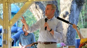 Leon County Commissioner Rick Minor speaks to a crowd about his goals for the North Monroe Corridor reinvestment on Oct 4, 2023.