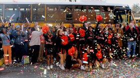 The Ritenour School District's community members celebrate the arrival of electric buses in north St. Louis County.