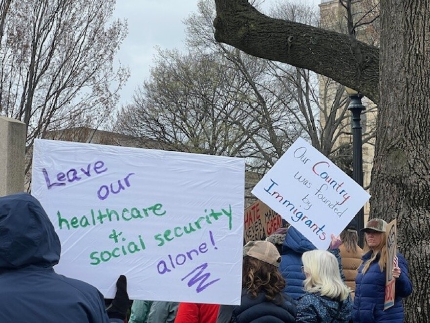 Scenes from anti-Trump protest Apr. 5, 2025