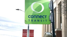 Connect Transit bus stop on ISU campus