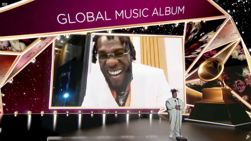 Burna Boy accepted the Best Global Music Album award for 'Twice as Tall' from Chika at the Grammy awards on March 14. His <a href="https://youtu.be/Kx68g1rLbbU" data-key="179">acceptance speech</a> was dedicated to all of Africa.