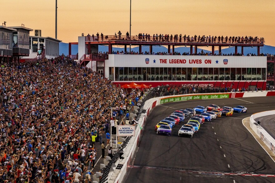 Fans filled the grandstands to watch the 2025 All-Star Race at the North Wilkesboro Speedway
