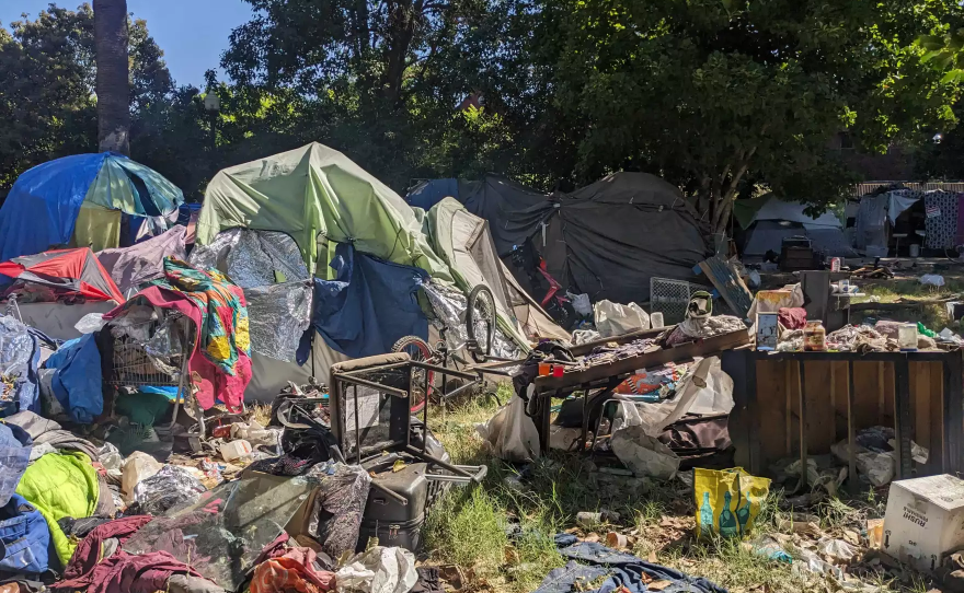 Depot Park in Chico, Calif. on Aug. 3, 2023.
