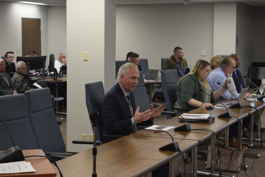 Bloomington Finance director Scott Rathbun explained what a levy approval would mean for taxpayers