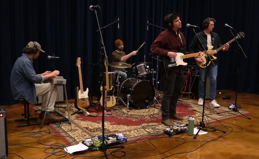 Disaster Kid performing live in WNIJ's Studio A