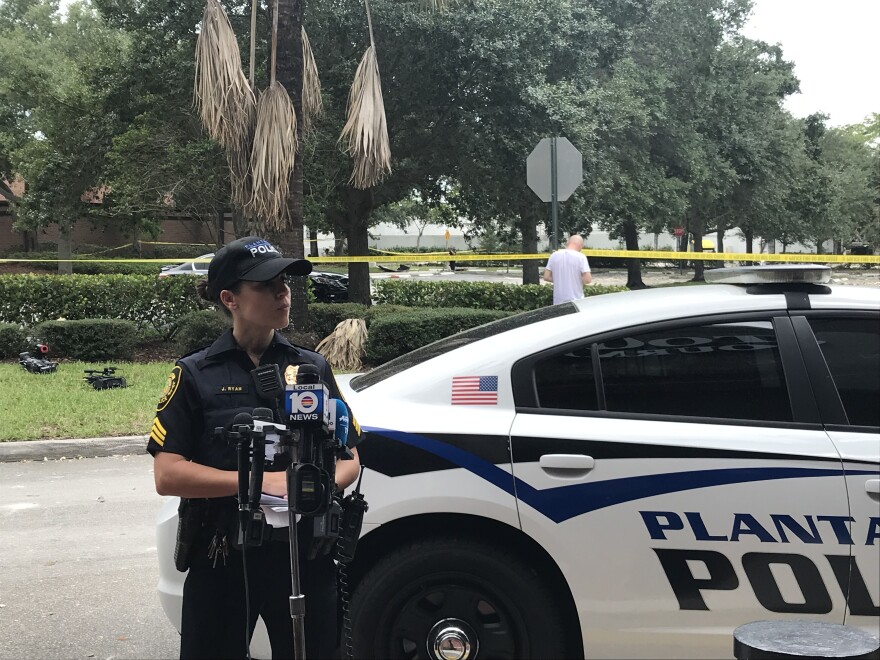 Plantation Police Sgt. Jessica Ryan asked residents to stay away from the area, as it's still considered "an active scene."