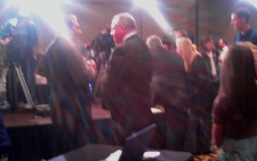 Congressman Reynolds conducting television interviews on elelction night