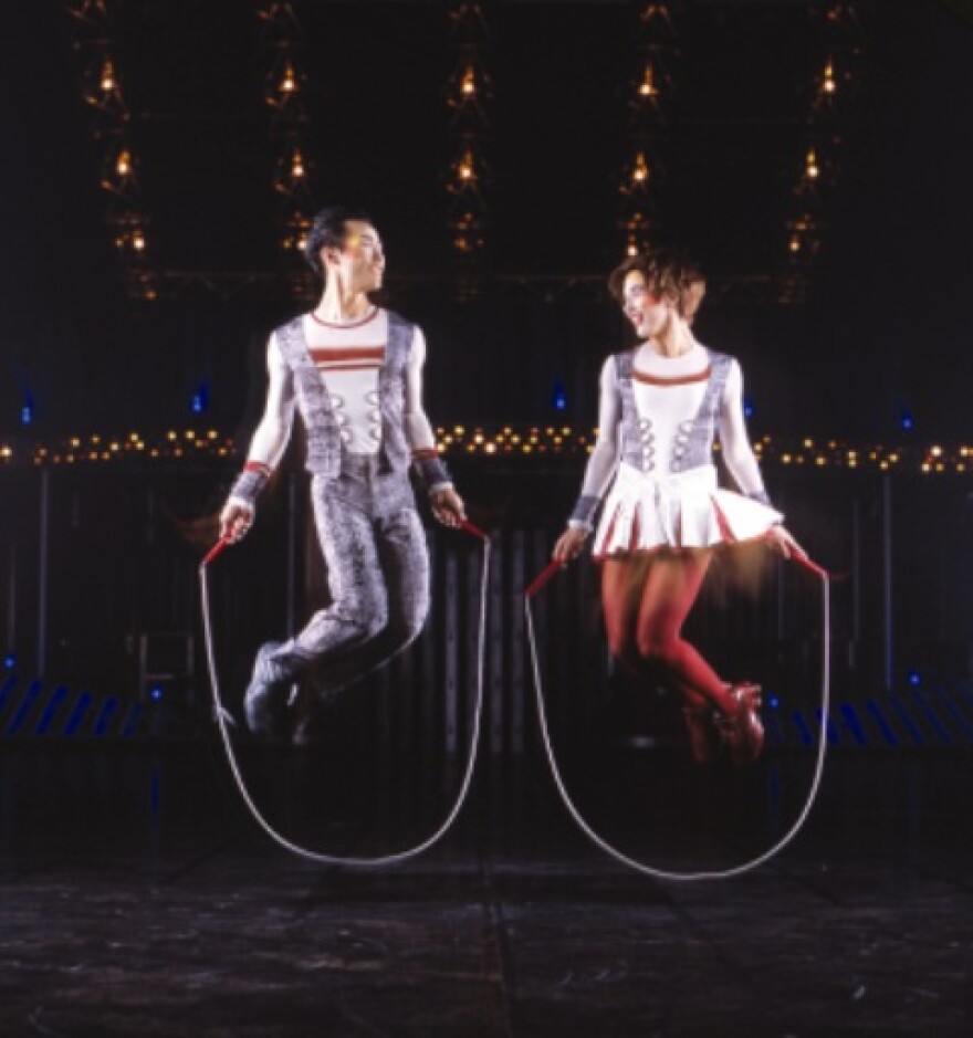 Adrienn Banhegyi (right) is a solo jump rope skipper in the upcoming Cirque du Soleil production, "Quidam." The show begins May 23 at the Breslin Student Events Center at Michigan State University.