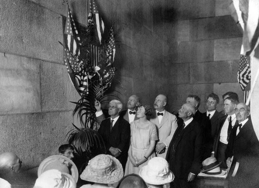 Dignitaries at the dedication of the Washington Monument's South Dakota stone, June 22, 1922.