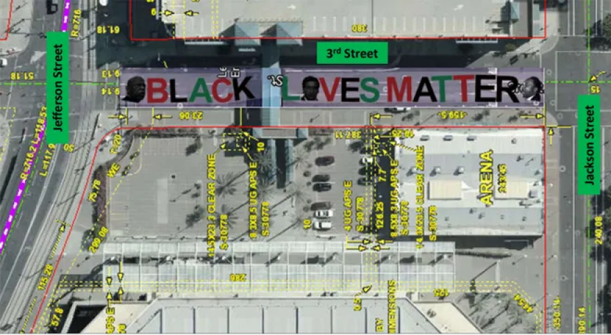 Proposed Black Lives Matter street mural for downtown Phoenix