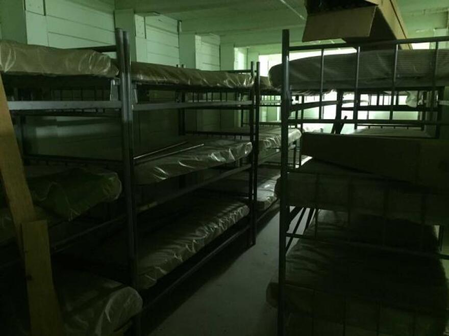 The sleeping quarters at one of Clark County's last remaining fallout shelters.