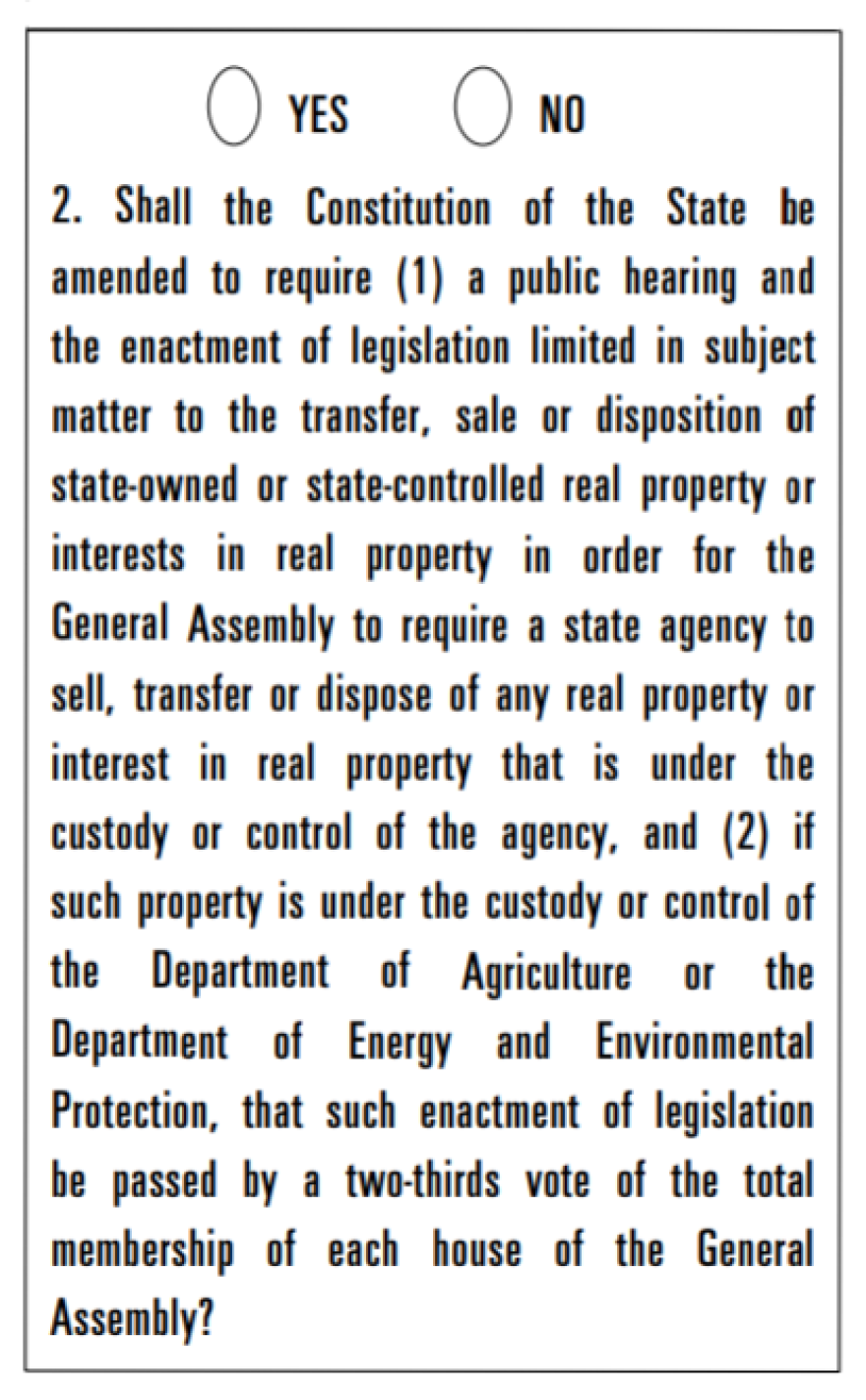 Ballot question number two is long and wordy, but could change the way state land sales are carried out.