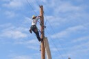 Pole climbing with speed and safety was among the events at the Lineman Competition.