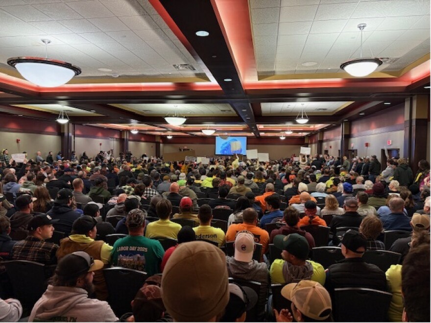 A crowd jammed into the Sangamon County Board meeting Monday night.