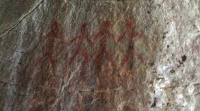 Four humanlike figures were painted in a cave in Washington hundreds or even thousands of years ago.