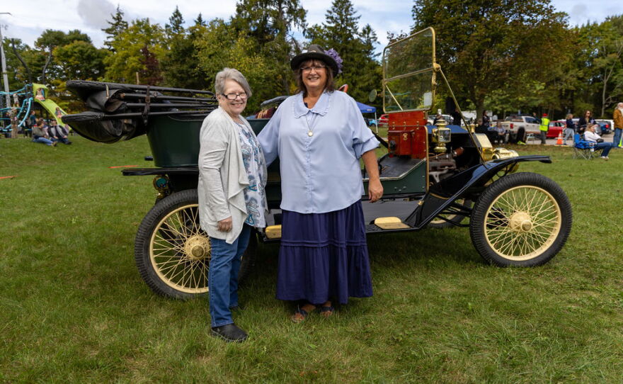 Harrisville community members dressed up to celebrate the opening of the 100-year-old safe.