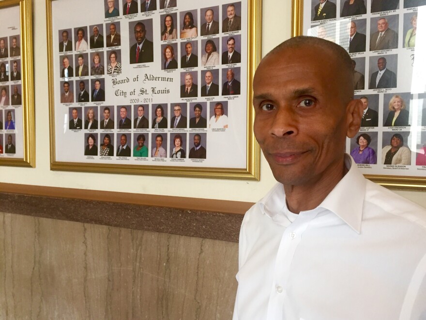 St. Louis Alderman Terry Kennedy leaves a committee hearing