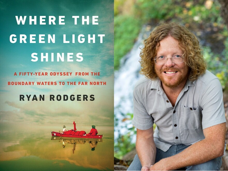 Book cover for "Where the Green Light Shines" and photo of author.