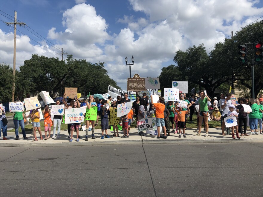 New Orleans students called for action ahead of UN climate talks in New York.