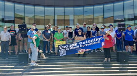 Protesters met at City Hall in Columbus over the weekend.