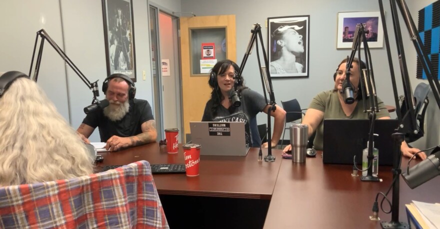 Nancie Orticelli (center) hosts the Constitutional Coalition of New York State's weekly radio show June 13, 2022.