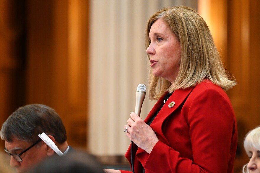 Rep. Cindy Abrams (R-Harrison) on the House floor in support of HB283.