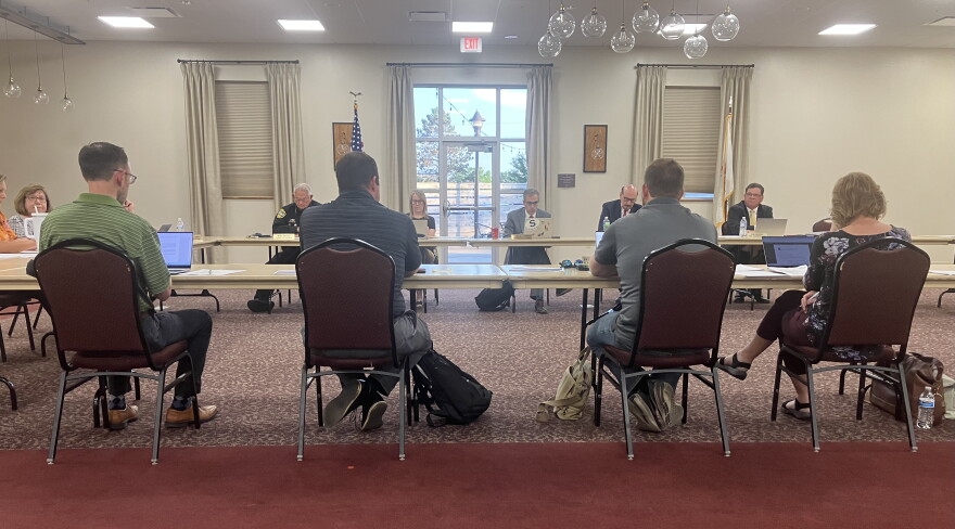 The Washington City Council met Monday in a banquet room at Five Points Washington. Five Points will be the home for council meetings after audio/visual equipment the council purchased Monday is put to use.