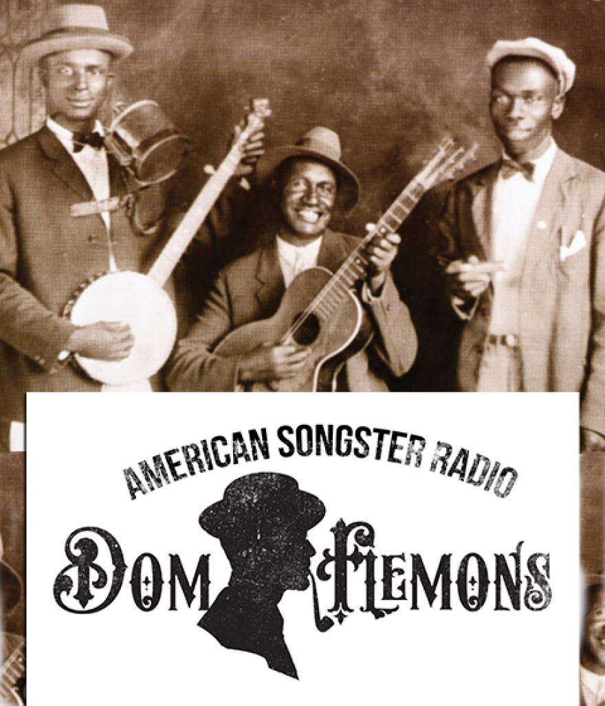 Gus Canonn, jug and banjo, Ashley Thompson, guitar, and Noah Lewis harmonica (Gus Cannon's Jug Stompers around 1928)