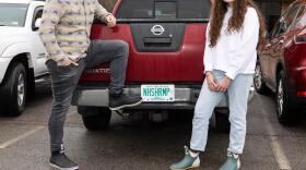 Stefan Mraz and Becky Heidt of Blue Heron Aquaculture outside their facility in Seabrook, New Hampshire.
