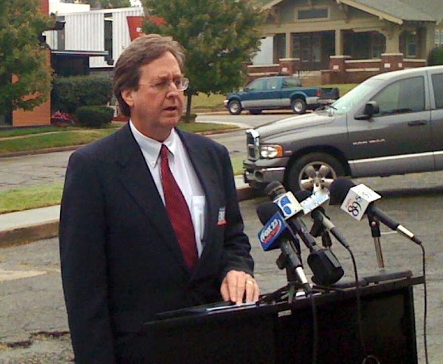 Bartlett speaks to reporters at a recent news conference