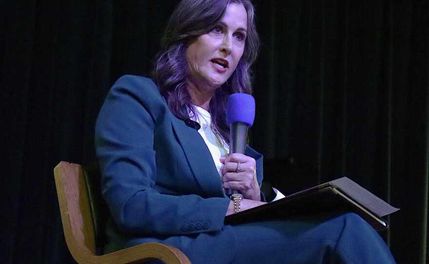 Val Hoyle, Justin Filip, and Monique Despain—candidates for Oregon's 4th Congressional District—met at a City Club of Eugene forum on Oct, 16, 2026.